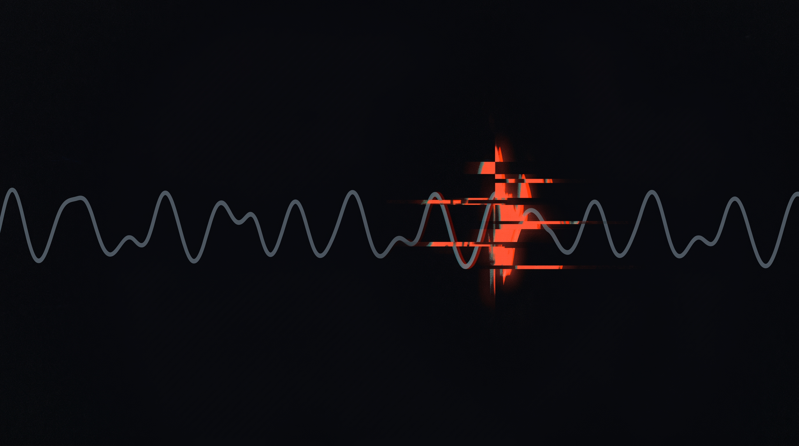 an abstract image of a signal wave being interrupted